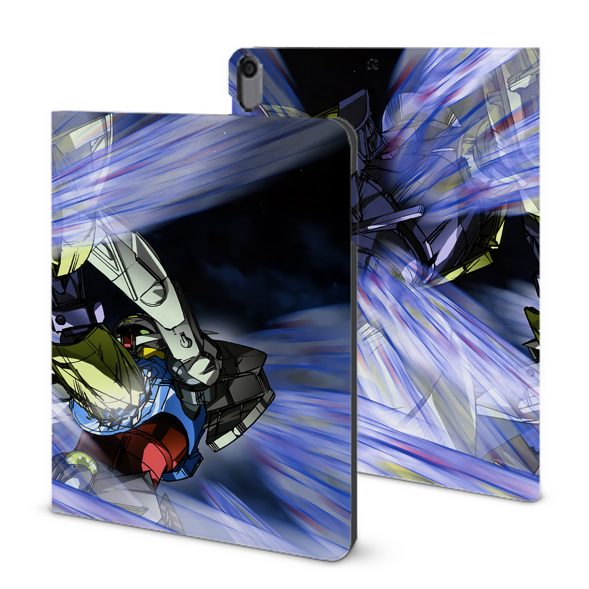 （画像用） 機動戦士ガンダム Mobile Suit Gundam IPad ケース ブック型 PUレザー TPU 耐衝撃 軽量 薄型 ペン収納なし 全面保護 IPad 各モデル対応